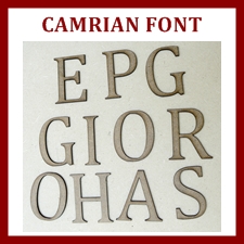 Wood Letters, varios sizes Cambrian Font